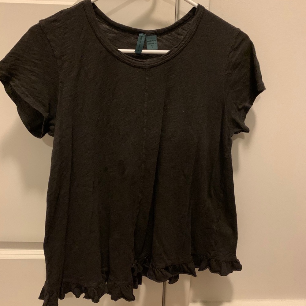 Anthropologie T-Shirt with Ruffle Details